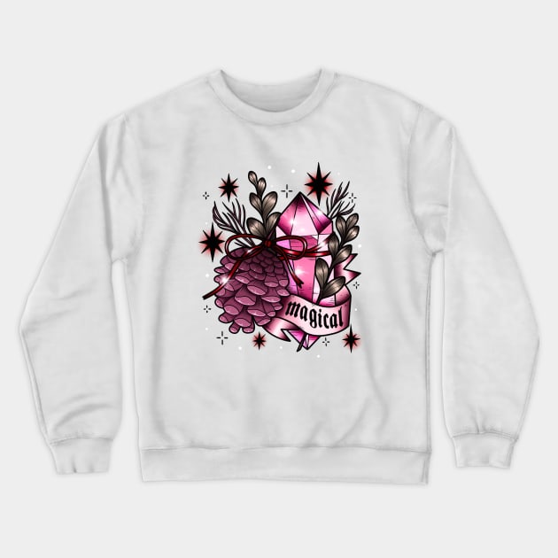 Winter Witch Magical Supplies Crewneck Sweatshirt by chiaraLBart